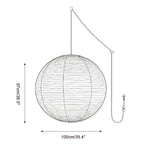 Japanese Paper Swag Pendant Light — product view 13