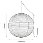 Japanese Paper Swag Pendant Light — product view 14