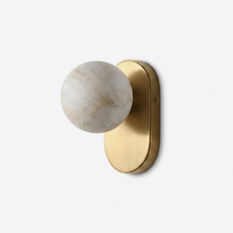 Paola Orb Alabaster Wall Sconce — product view 1
