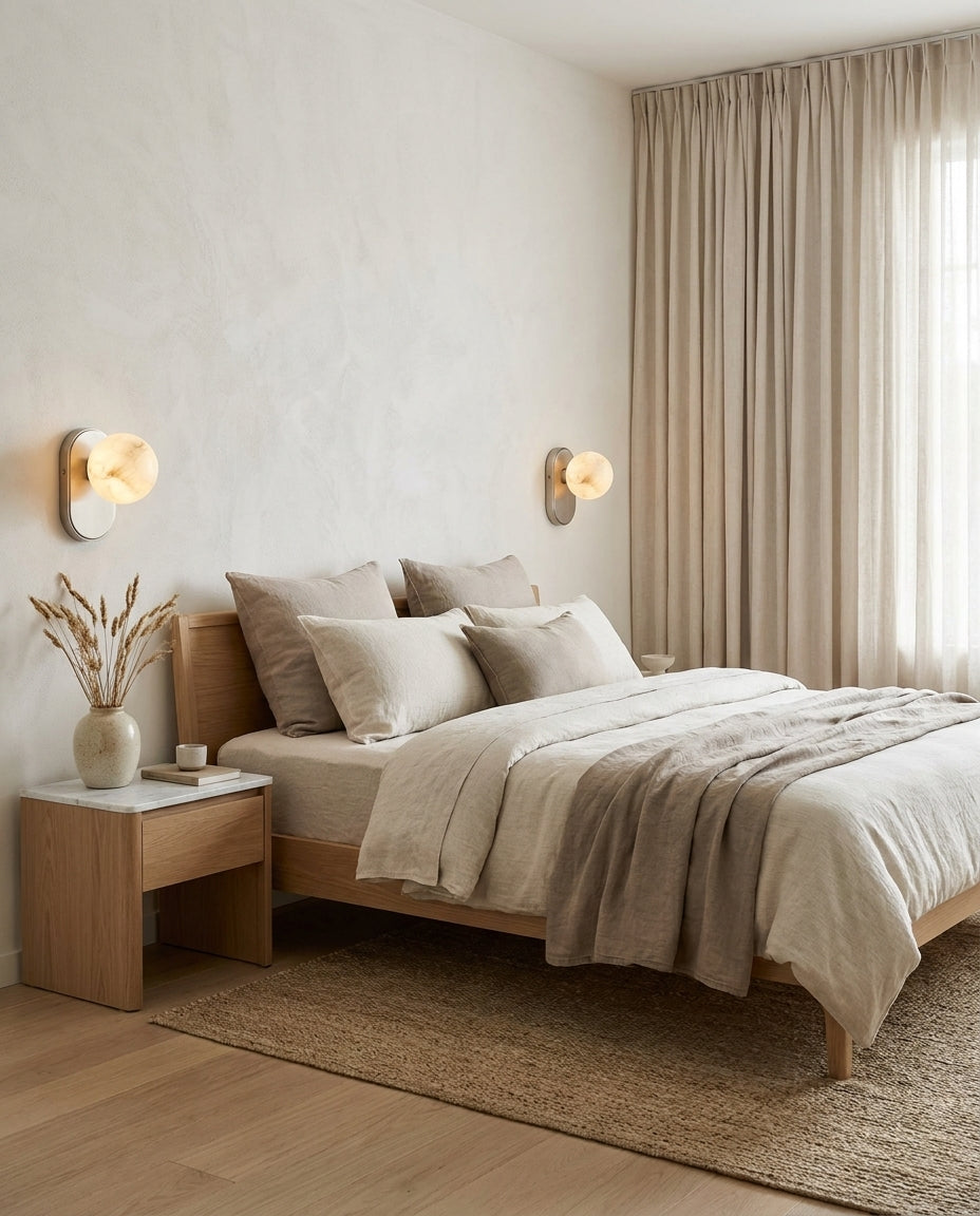 Paola Orb Alabaster Wall Sconce — product view 5