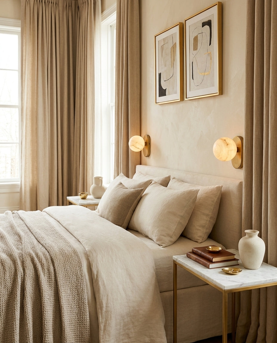 Paola Orb Alabaster Wall Sconce — product view 7