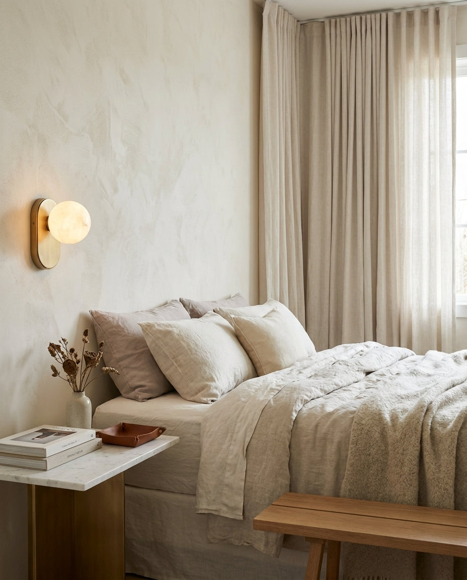 Paola Orb Alabaster Wall Sconce — product view 8