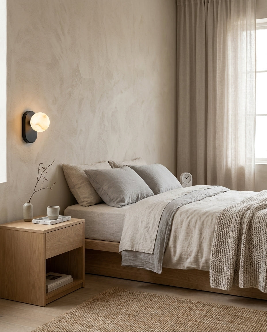 Paola Orb Alabaster Wall Sconce — product view 9