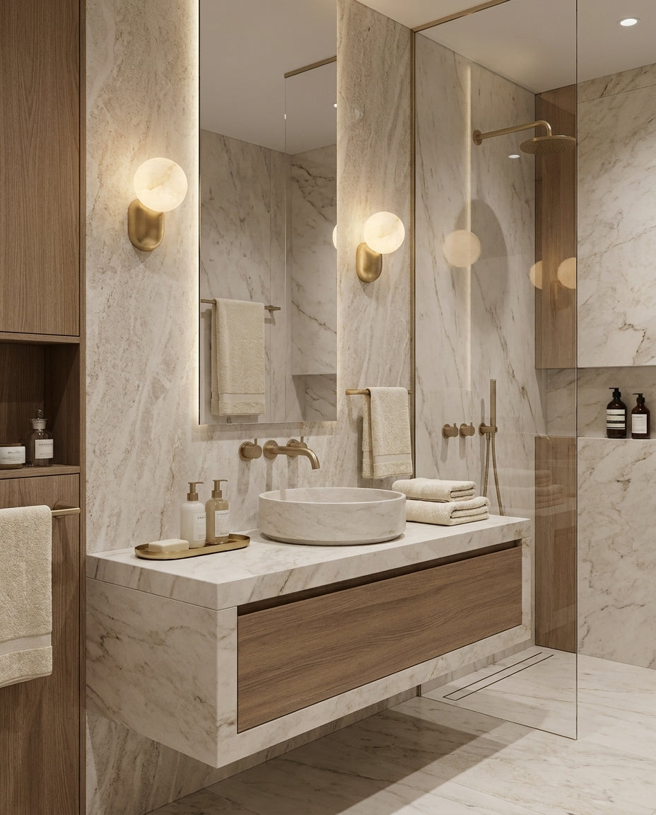 Cantilever Alabaster Wall Sconce — product view 9