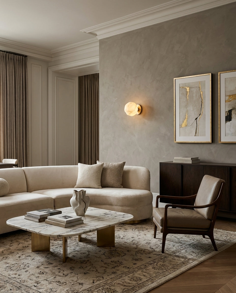 Forte Alabaster Wall Sconce — product view 3