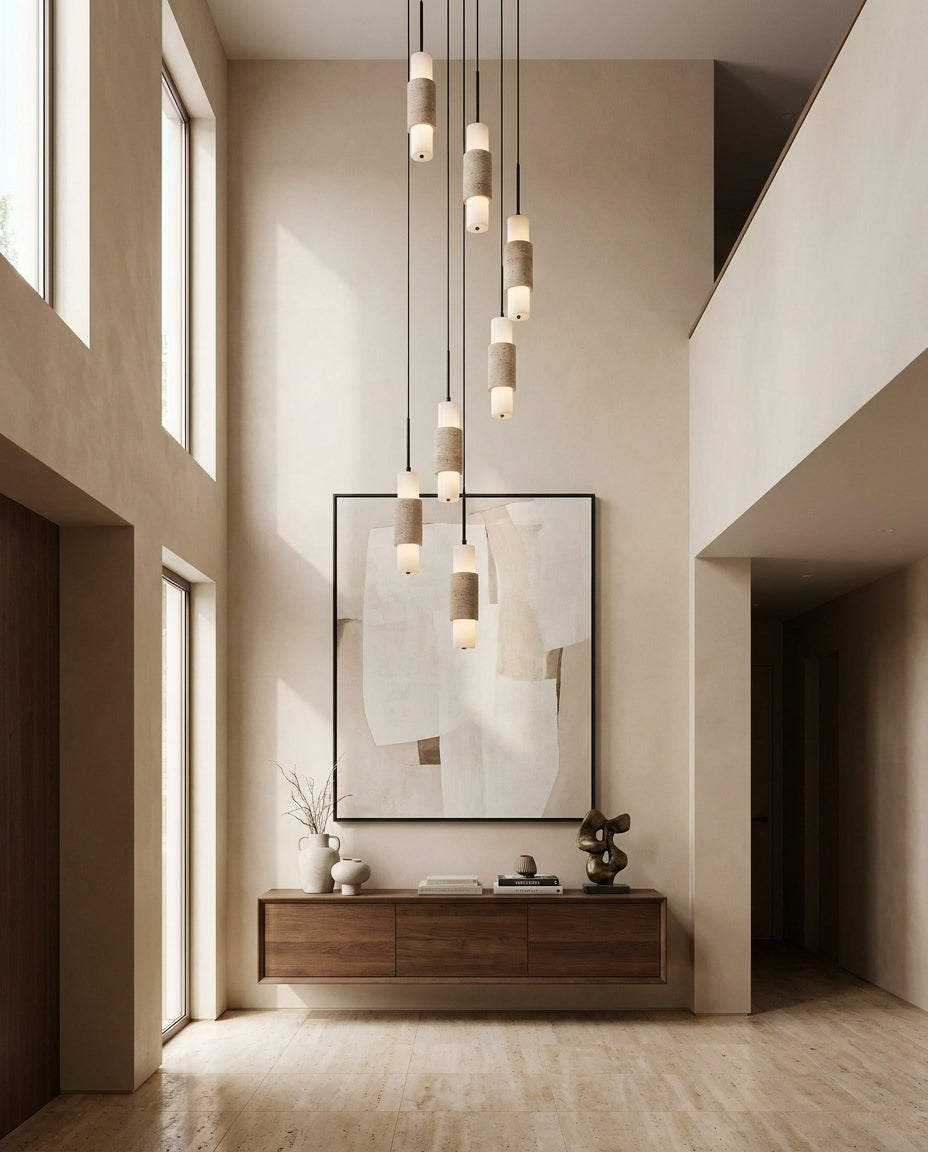 Noverian Travertine Chandelier — product view 6
