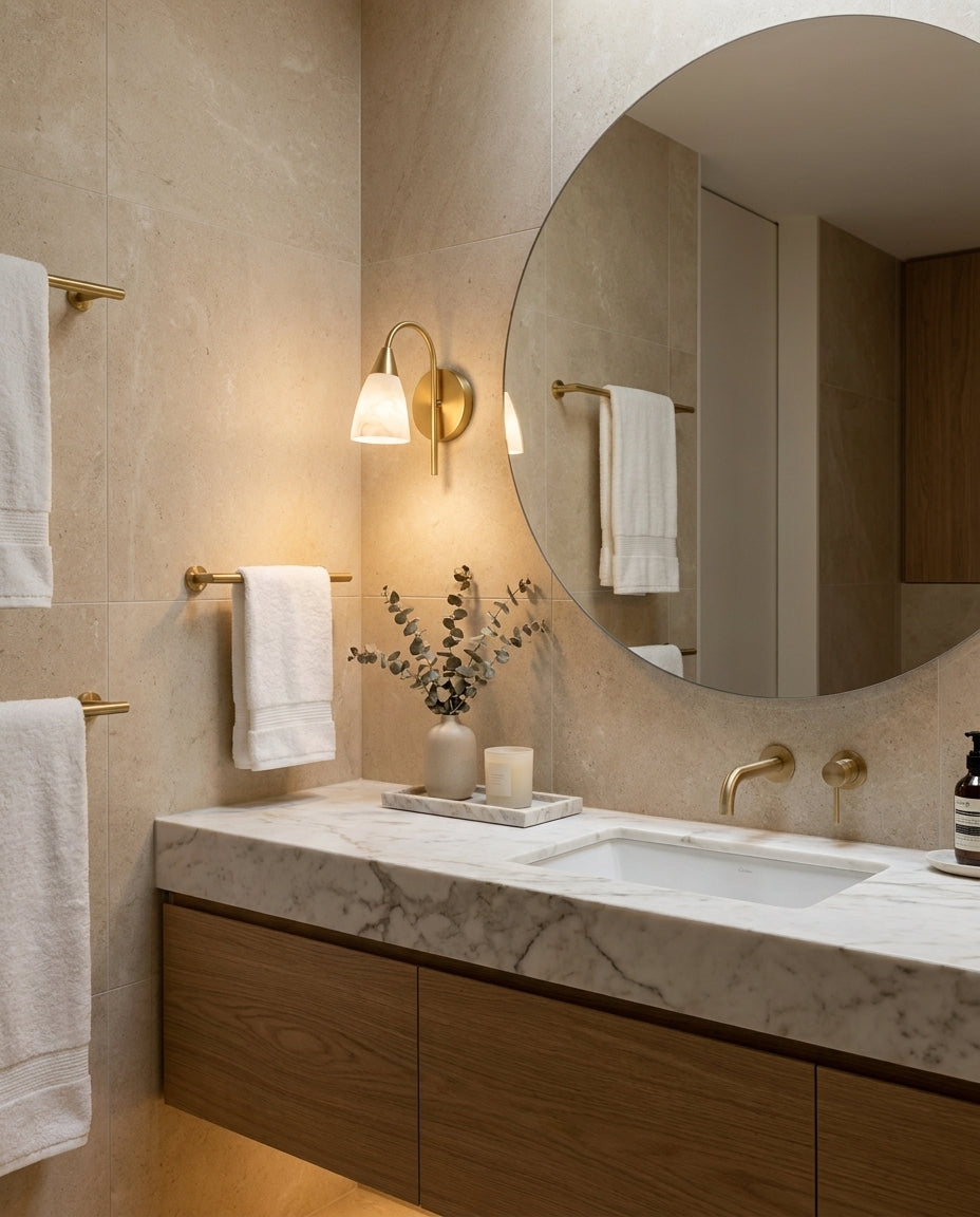 Velorian Alabaster Wall Sconce — product view 2