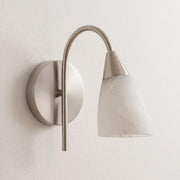 Brushed Nickel & White