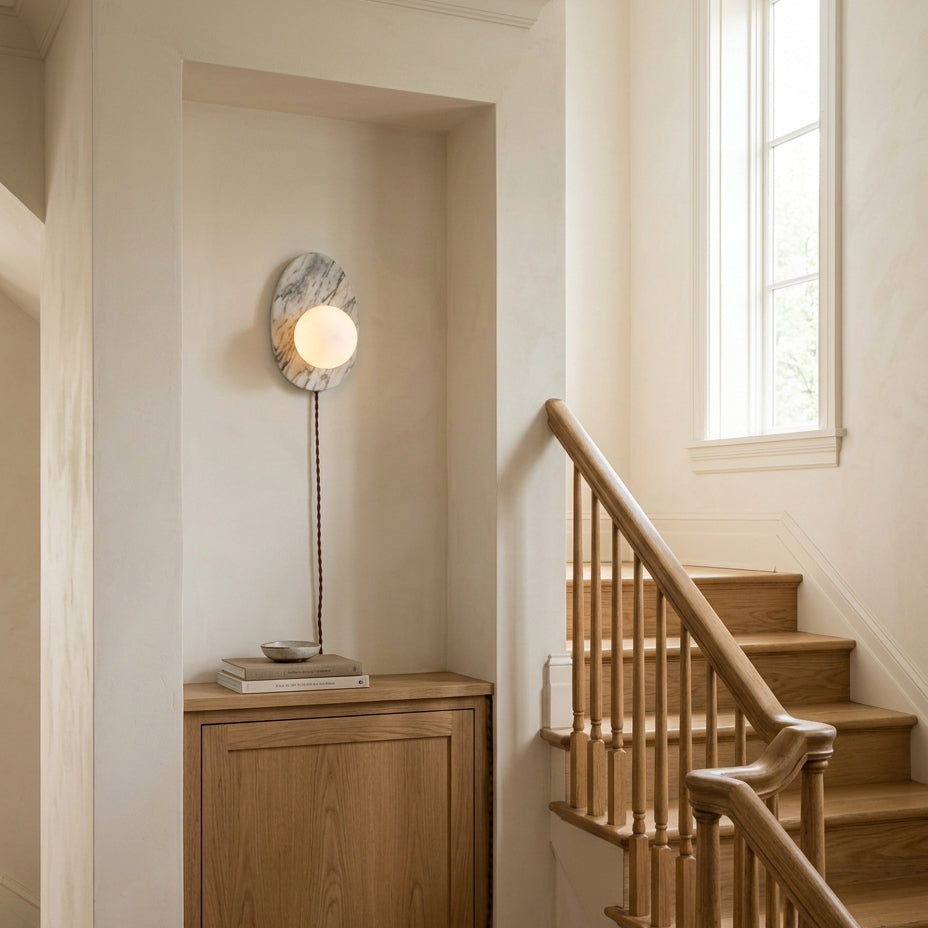 Marovyn Plug In Marble Wall Sconce — product view 5