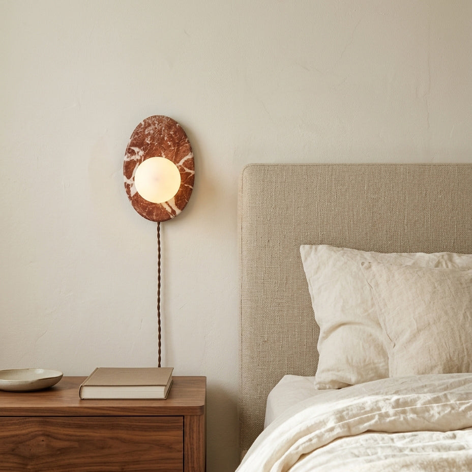 Marovyn Plug In Marble Wall Sconce — product view 7