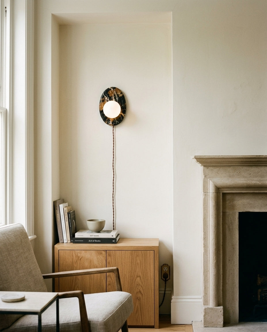 Marovyn Plug In Marble Wall Sconce — product view 12