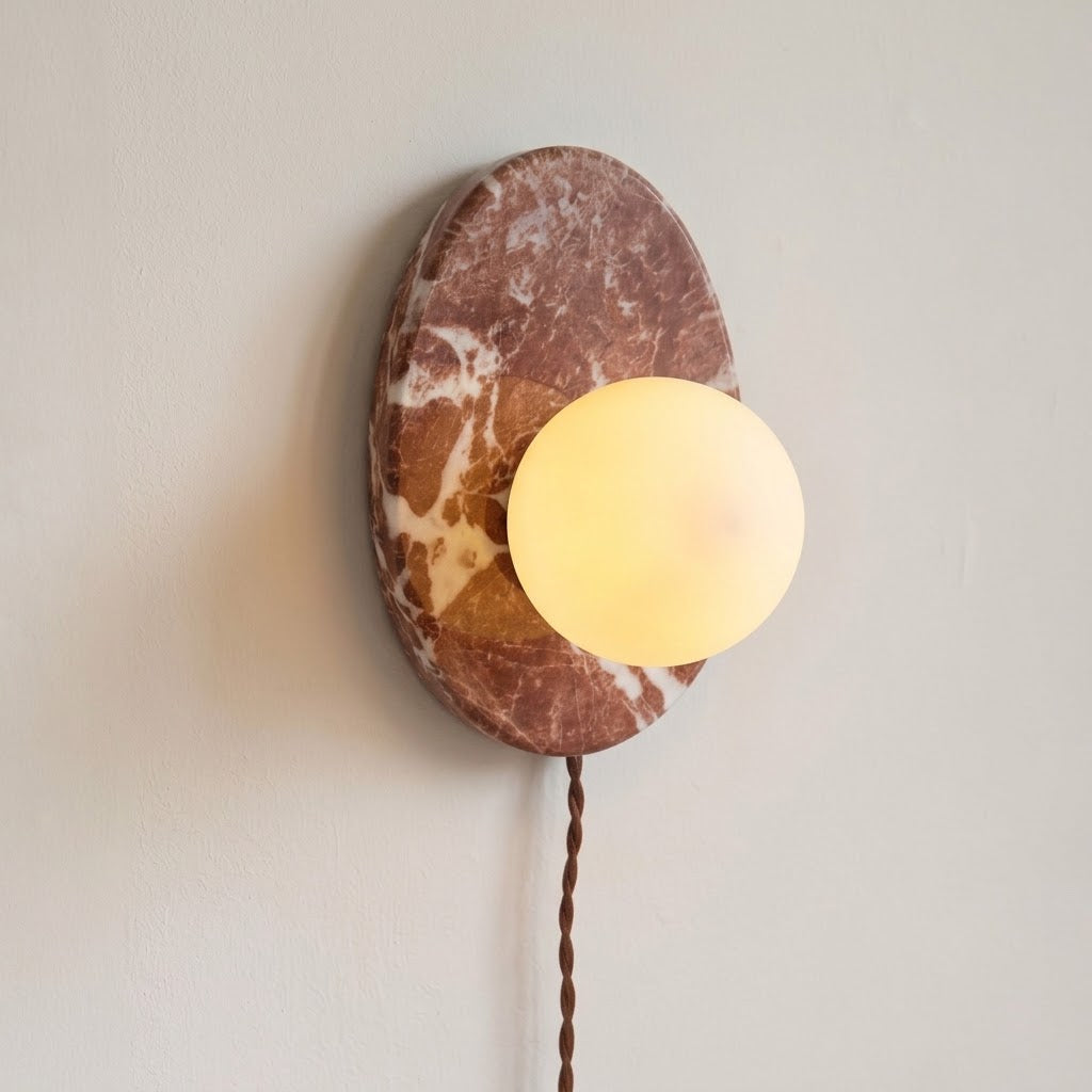 Marovyn Plug In Marble Wall Sconce — product view 14
