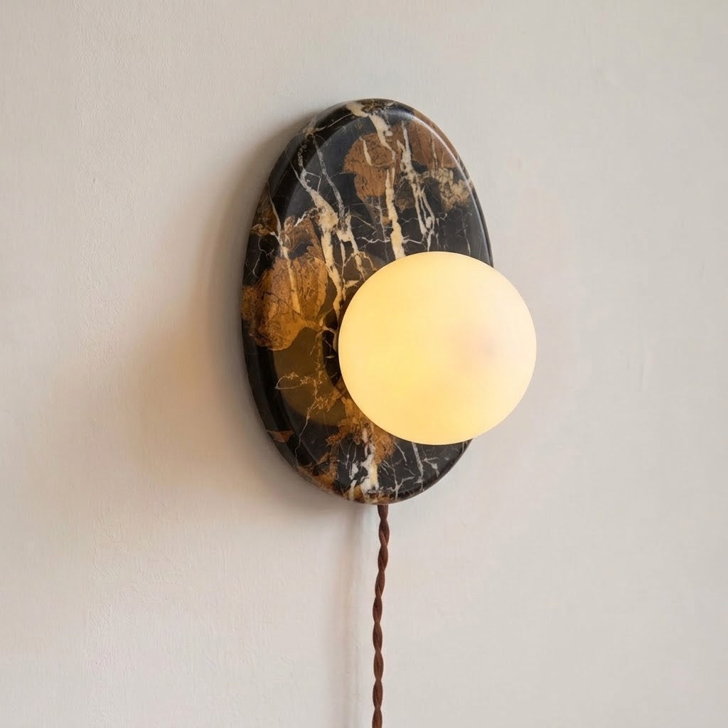 Marovyn Plug In Marble Wall Sconce — product view 16