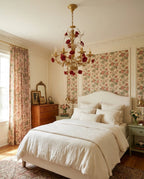 Rosencourt Ceramic Rose & Crystal Chandelier — product view 4