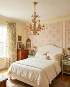 Rosencourt Ceramic Rose & Crystal Chandelier — product view 12
