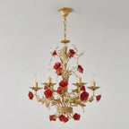 Rosencourt Ceramic Rose & Crystal Chandelier — product view 19
