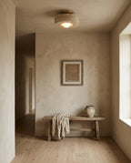 Lithmere Travertine & Glass Flush Mount Ceiling Light — product view 8