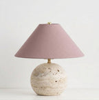 Sorellin Travertine & Fabric Table Lamp — product view 15