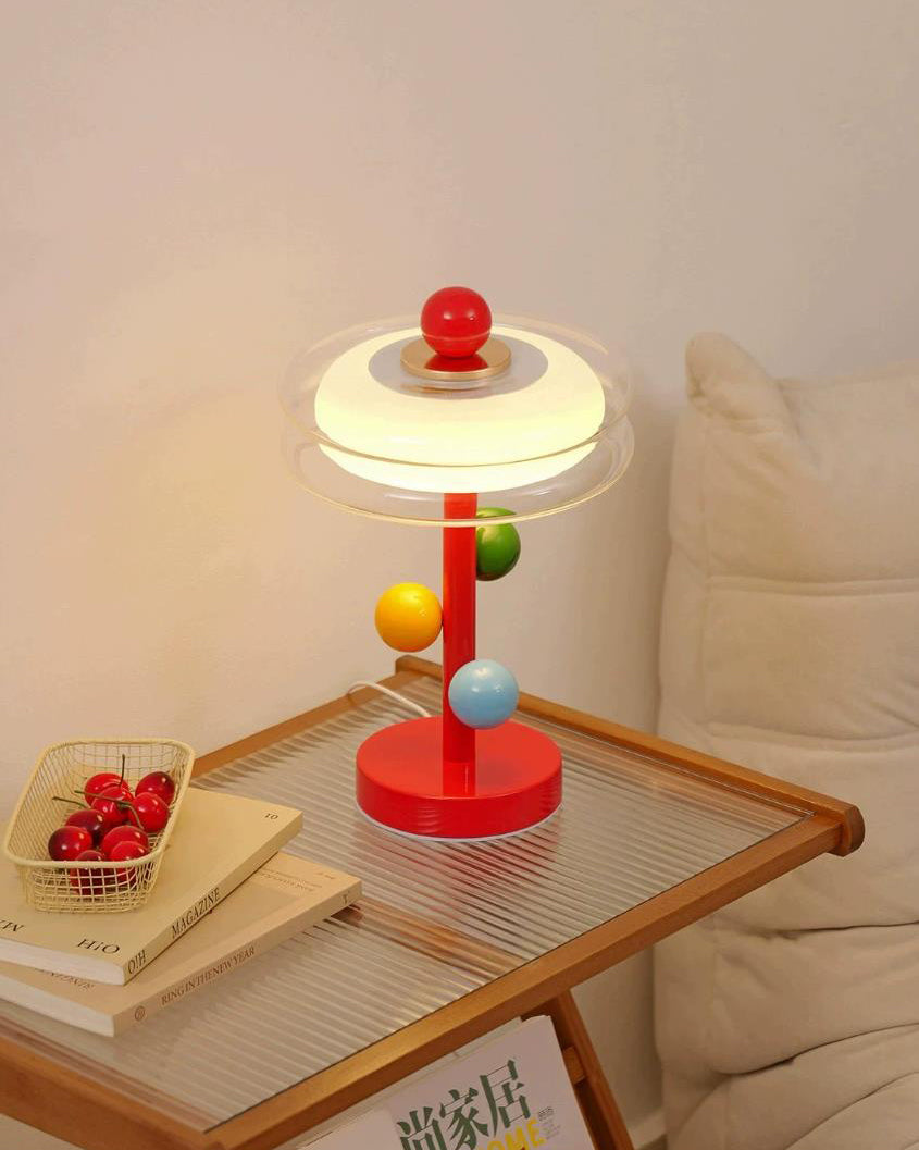 Polkora Colorful Rechargeable Glass Table Lamp — product view 5