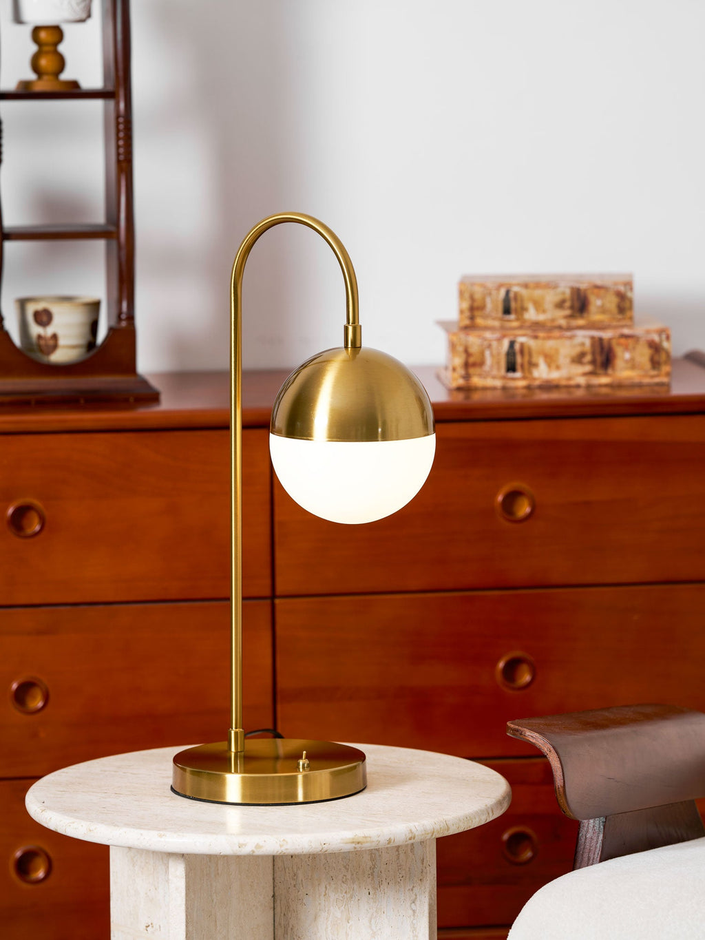 Brenton Brass Arch Table Lamp – product view 3