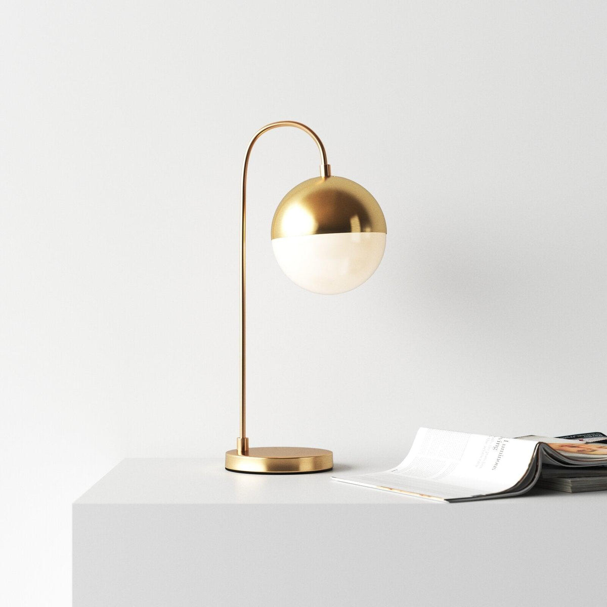 Brenton Brass Arch Table Lamp – product view 10
