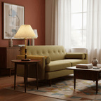 Accordion Pleat Walnut Table Lamp — product view 3