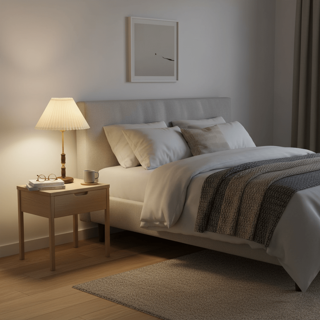 Accordion Pleat Walnut Table Lamp — product view 7