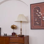 Accordion Pleat Walnut Table Lamp — product view 11