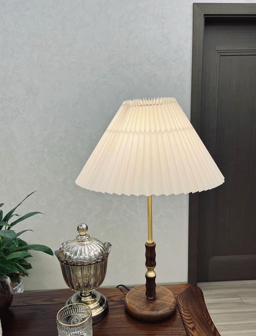 Accordion Pleat Walnut Table Lamp — product view 15