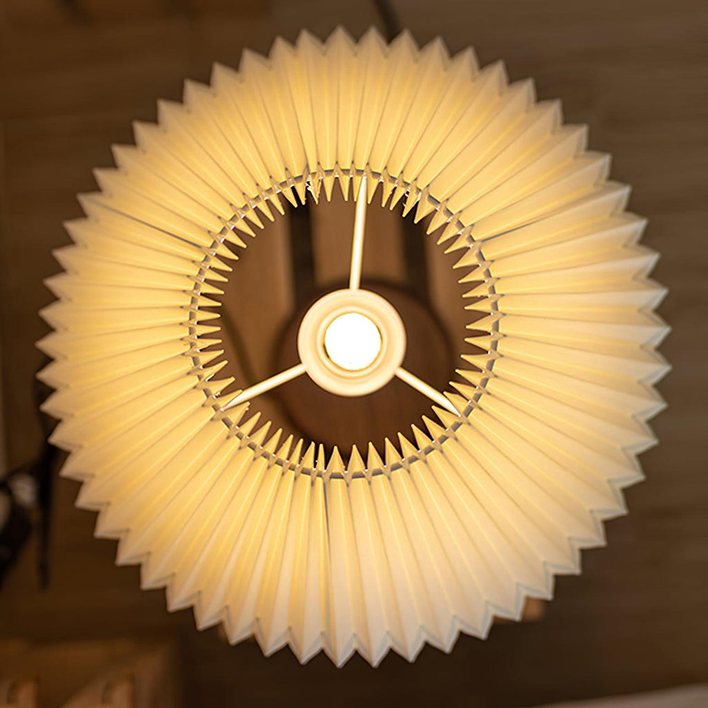 Accordion Pleat Walnut Table Lamp — product view 18