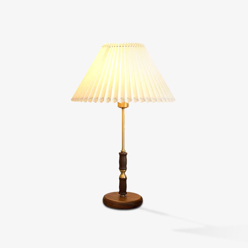 Accordion Pleat Walnut Table Lamp — product view 20