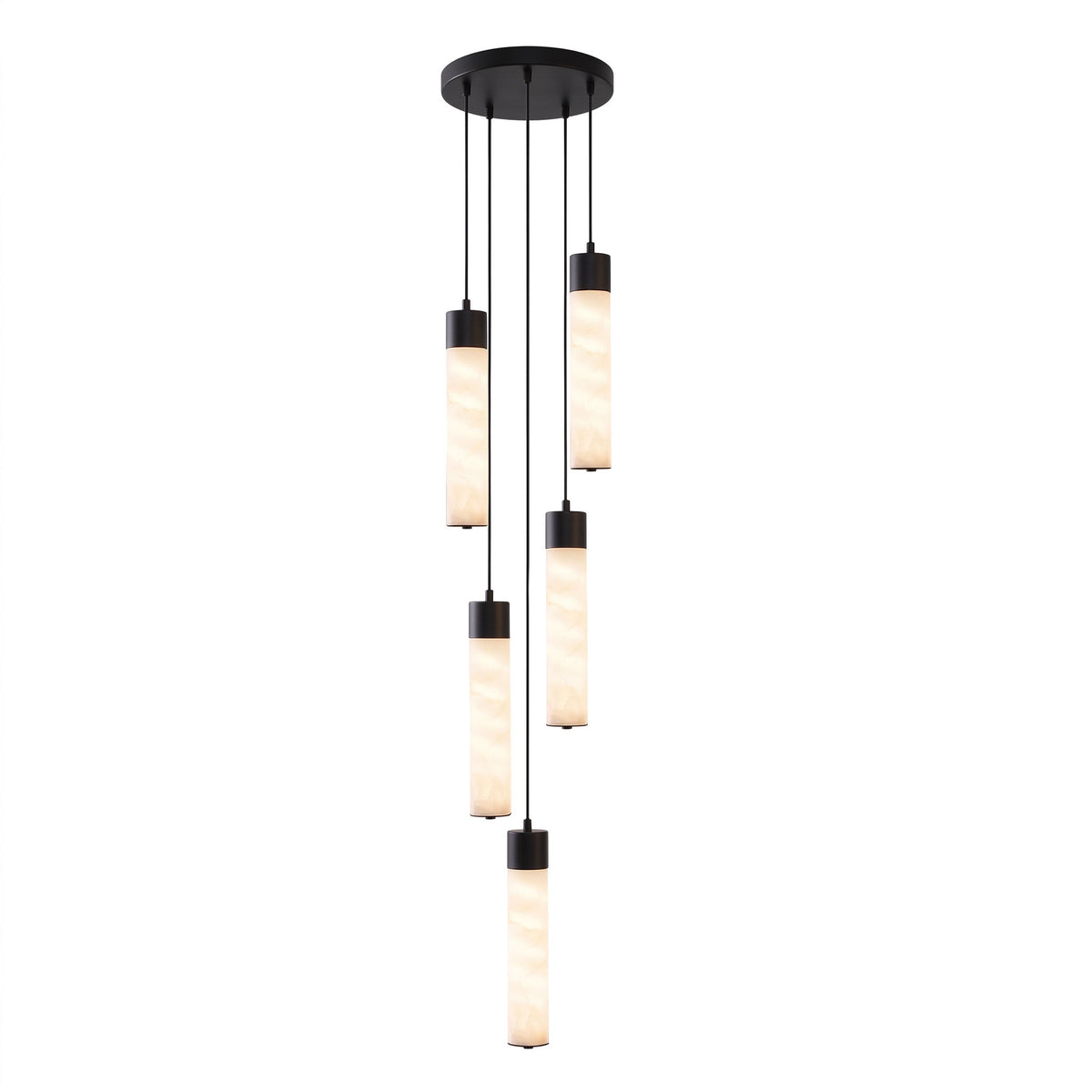Alabaster Tube Brass Pendant Lamp – product view 25