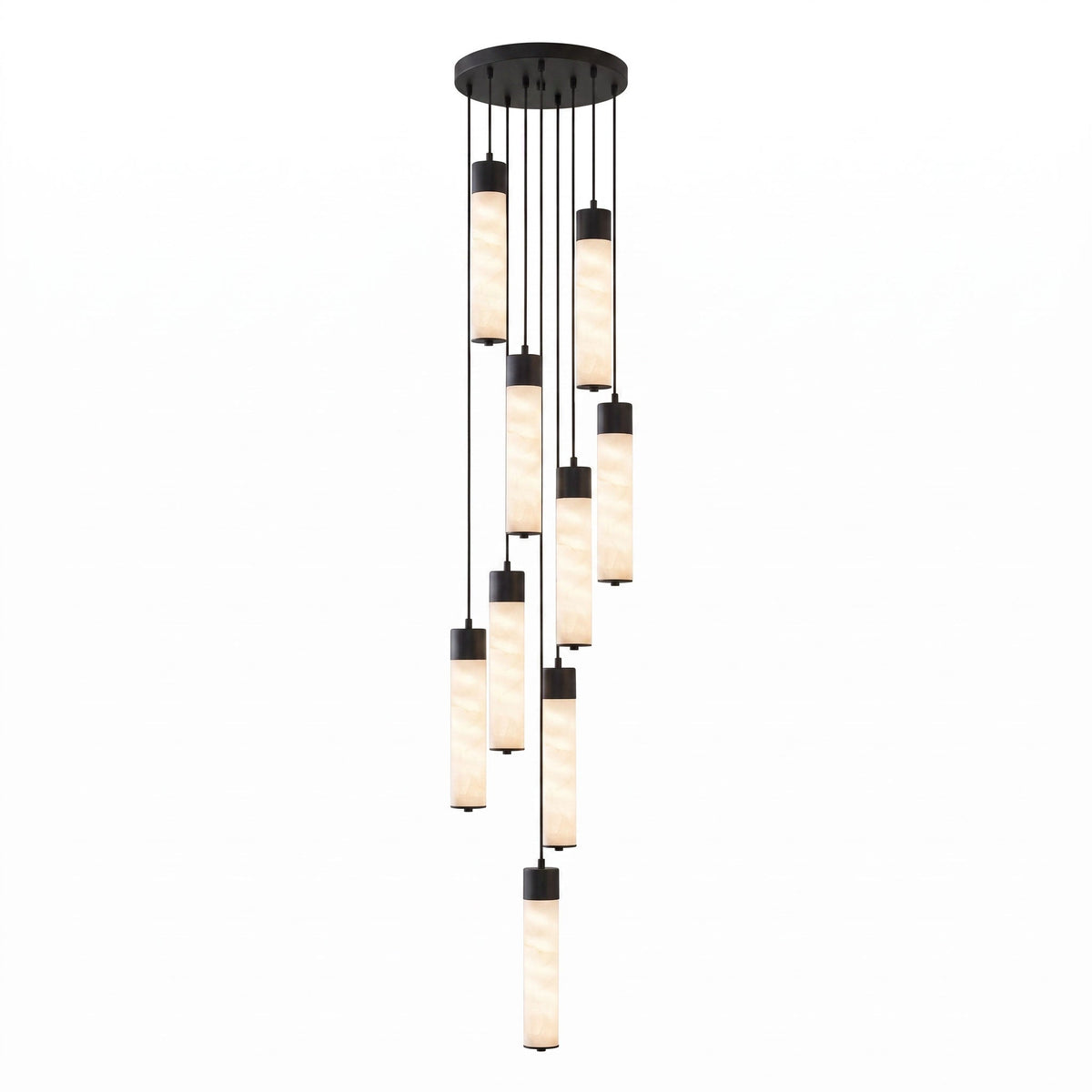 Alabaster Tube Brass Pendant Lamp – product view 27