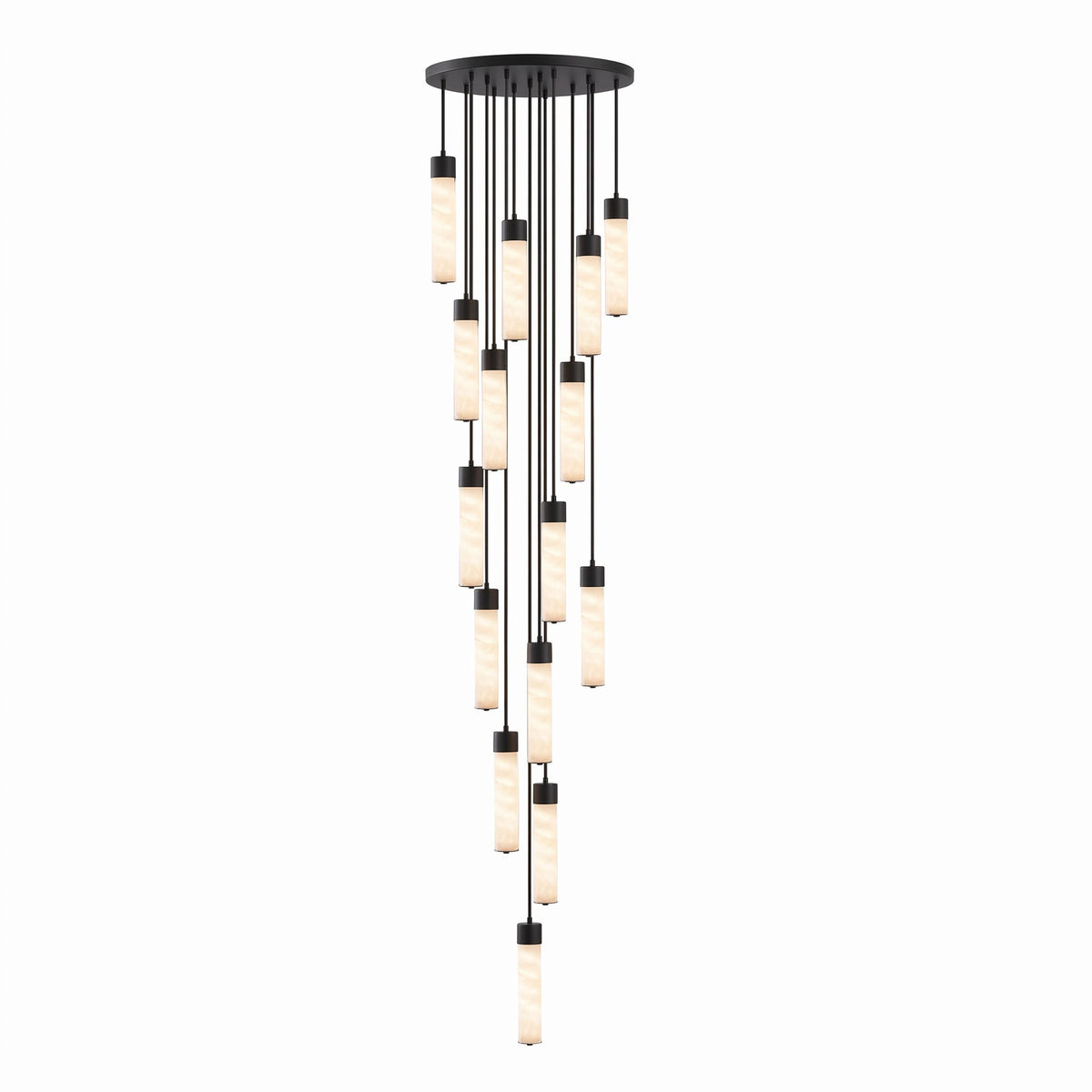 Alabaster Tube Brass Pendant Lamp – product view 28