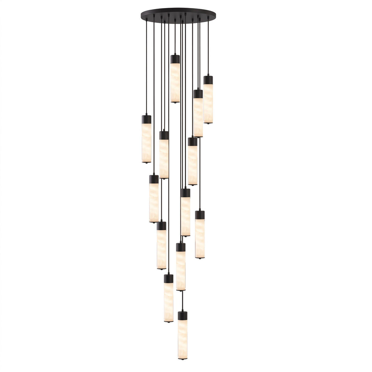 Alabaster Tube Brass Pendant Lamp – product view 30