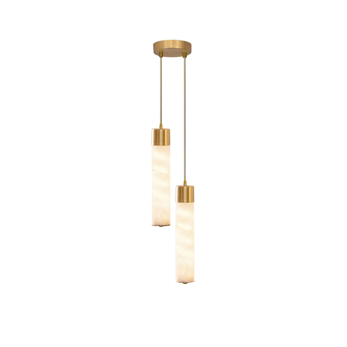 Alabaster Tube Brass Pendant Lamp – product view 32