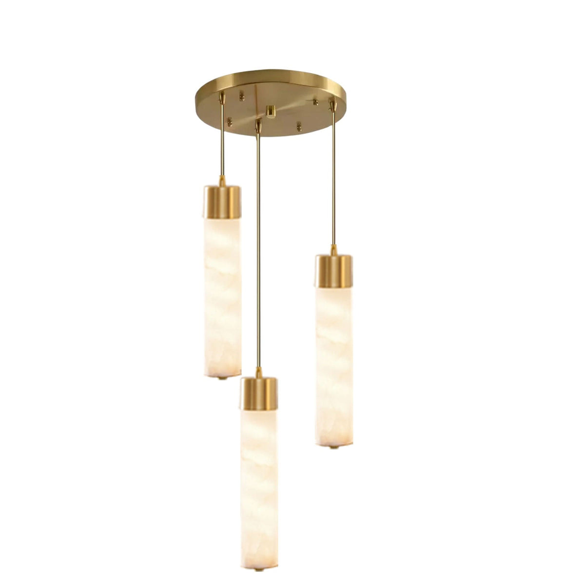Alabaster Tube Brass Pendant Lamp – product view 33
