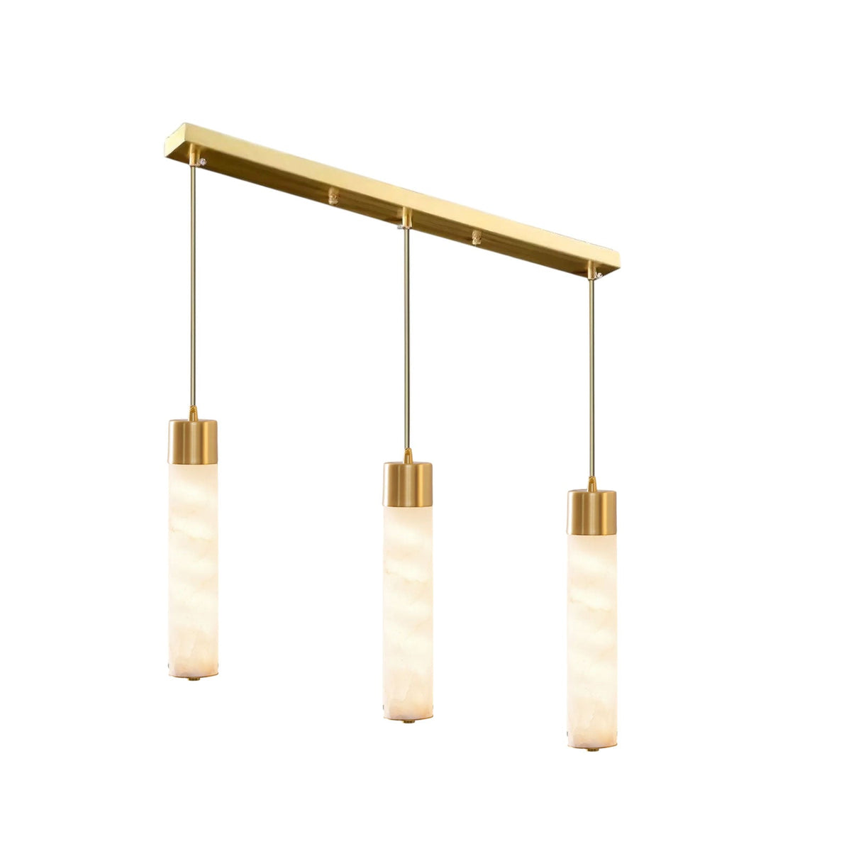 Alabaster Tube Brass Pendant Lamp – product view 34