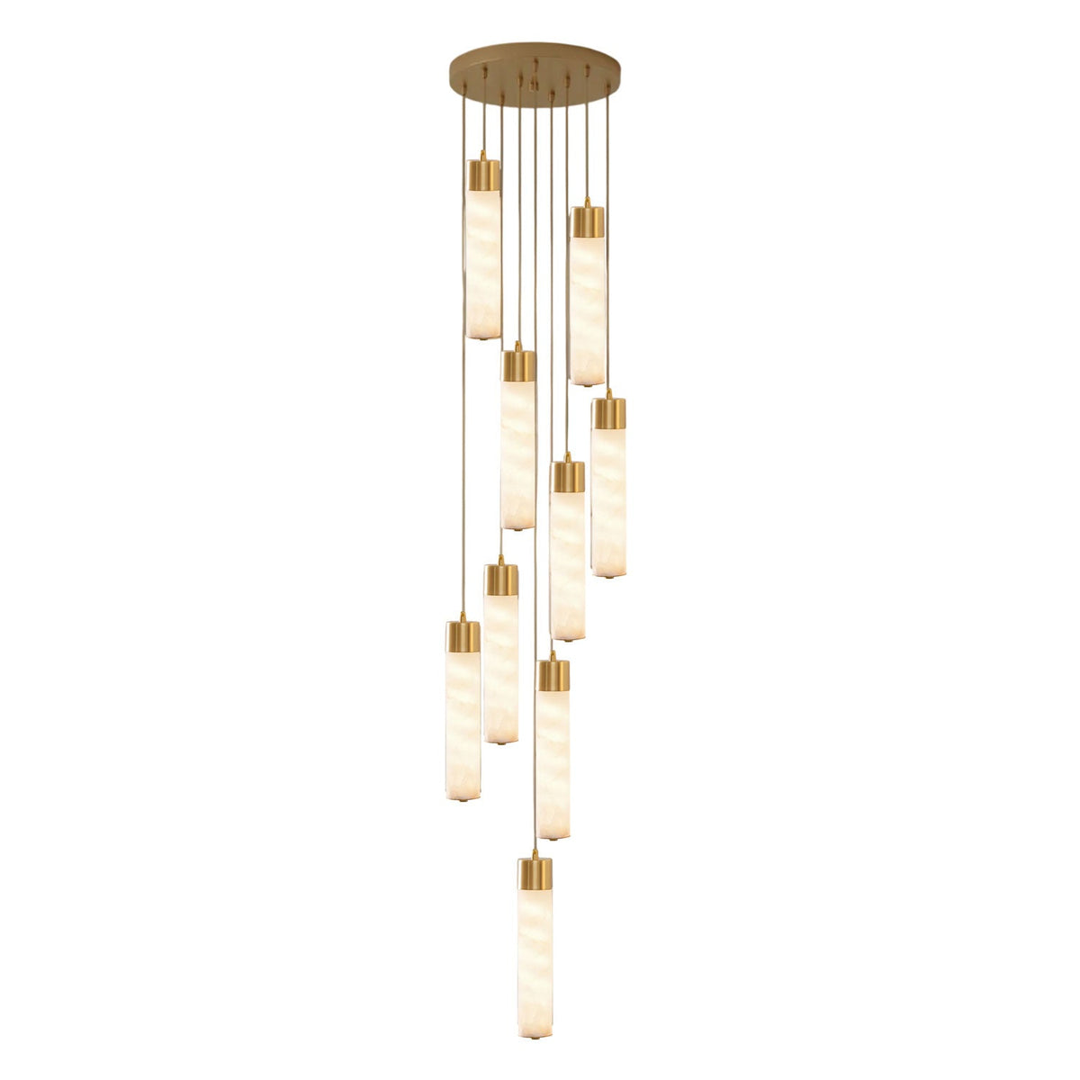 Alabaster Tube Brass Pendant Lamp – product view 37