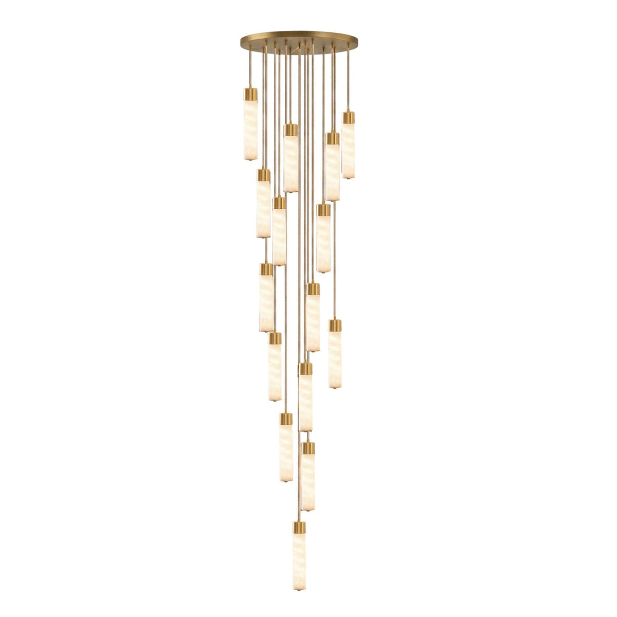 Alabaster Tube Brass Pendant Lamp – product view 38
