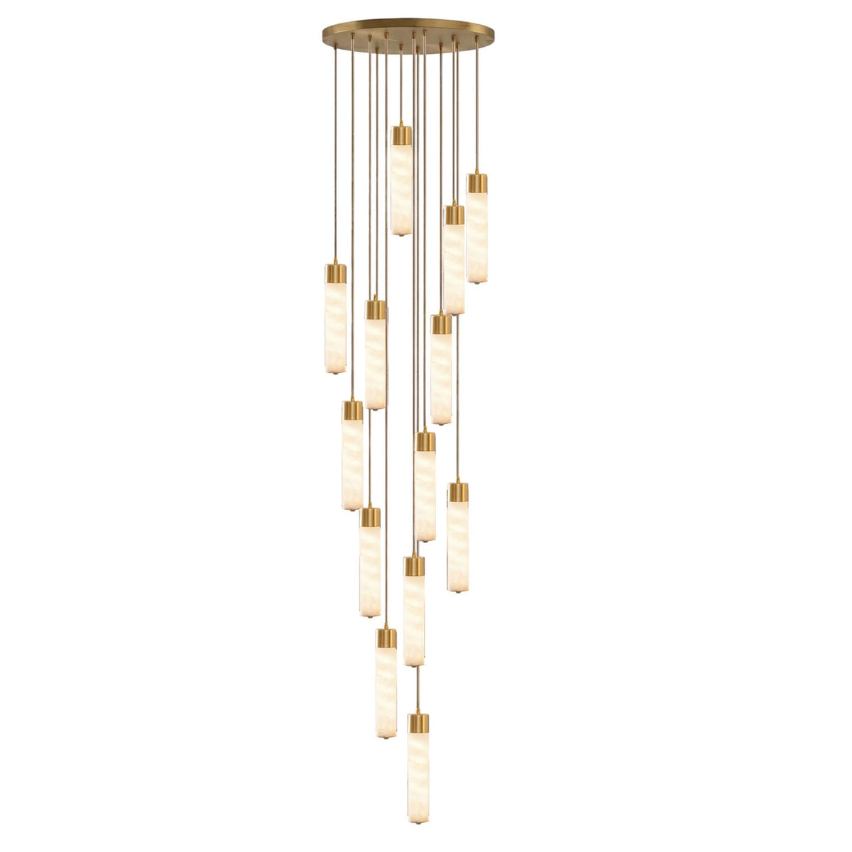 Alabaster Tube Brass Pendant Lamp – product view 39