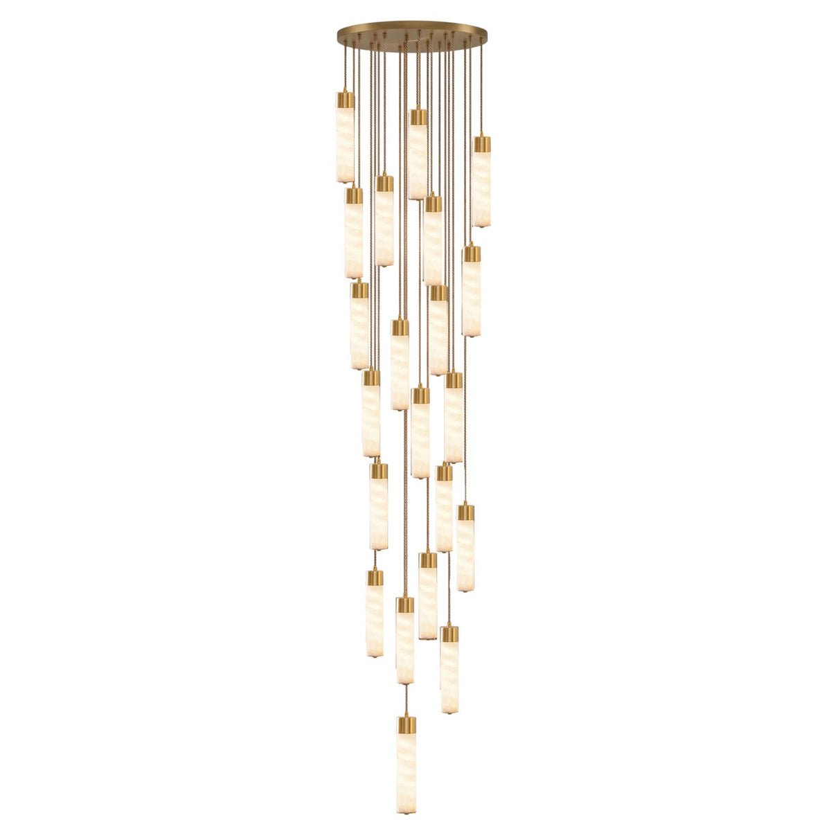 Alabaster Tube Brass Pendant Lamp – product view 40