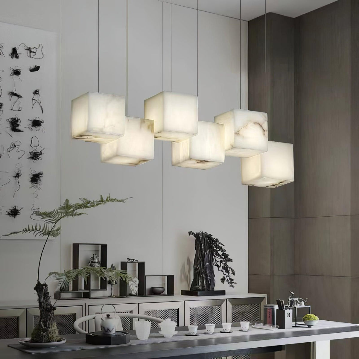 Alabaster Box Chandelier – product view 2