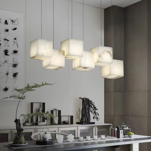 Alabaster Box Chandelier – product view 2
