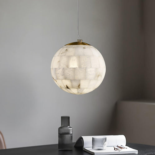 Alabaster Ball Pendant Light – product view 2