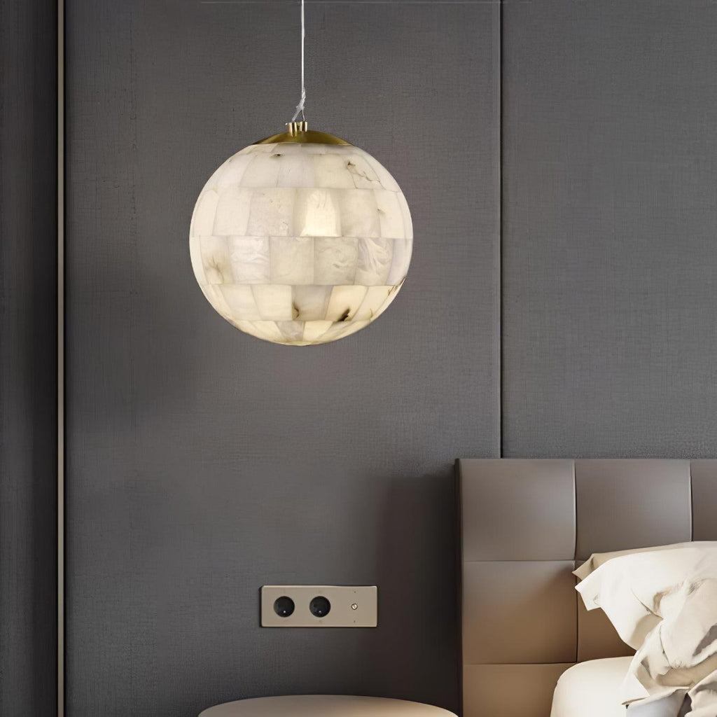 Alabaster Ball Pendant Light – product view 6