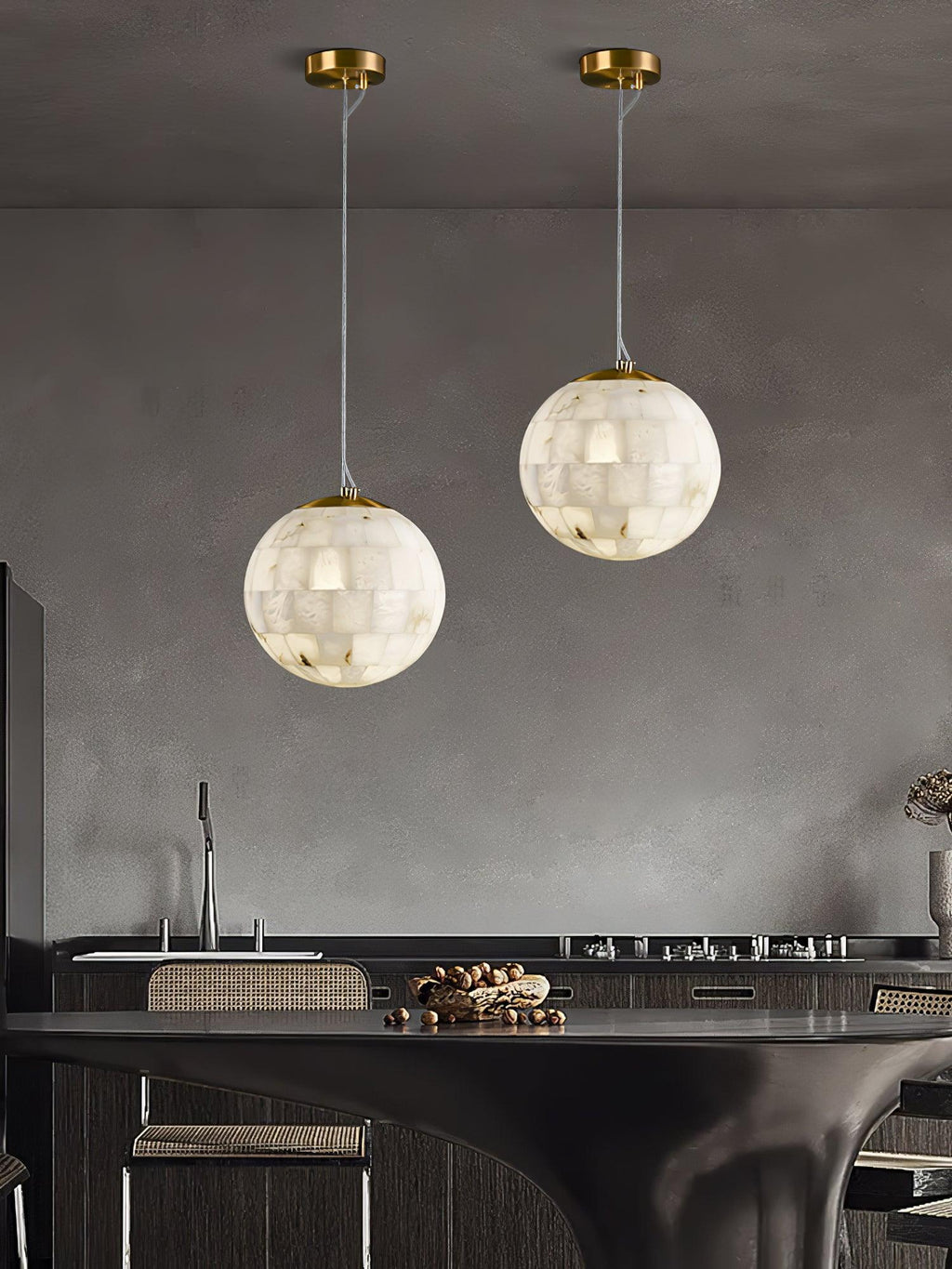 Alabaster Ball Pendant Light – product view 13