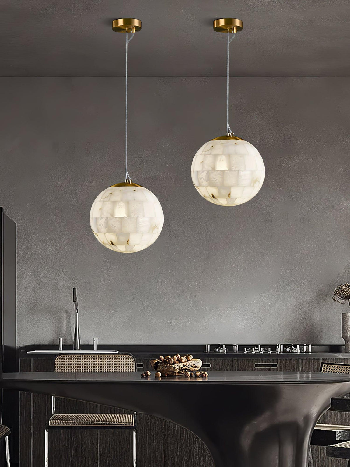 Alabaster Ball Pendant Light – product view 13
