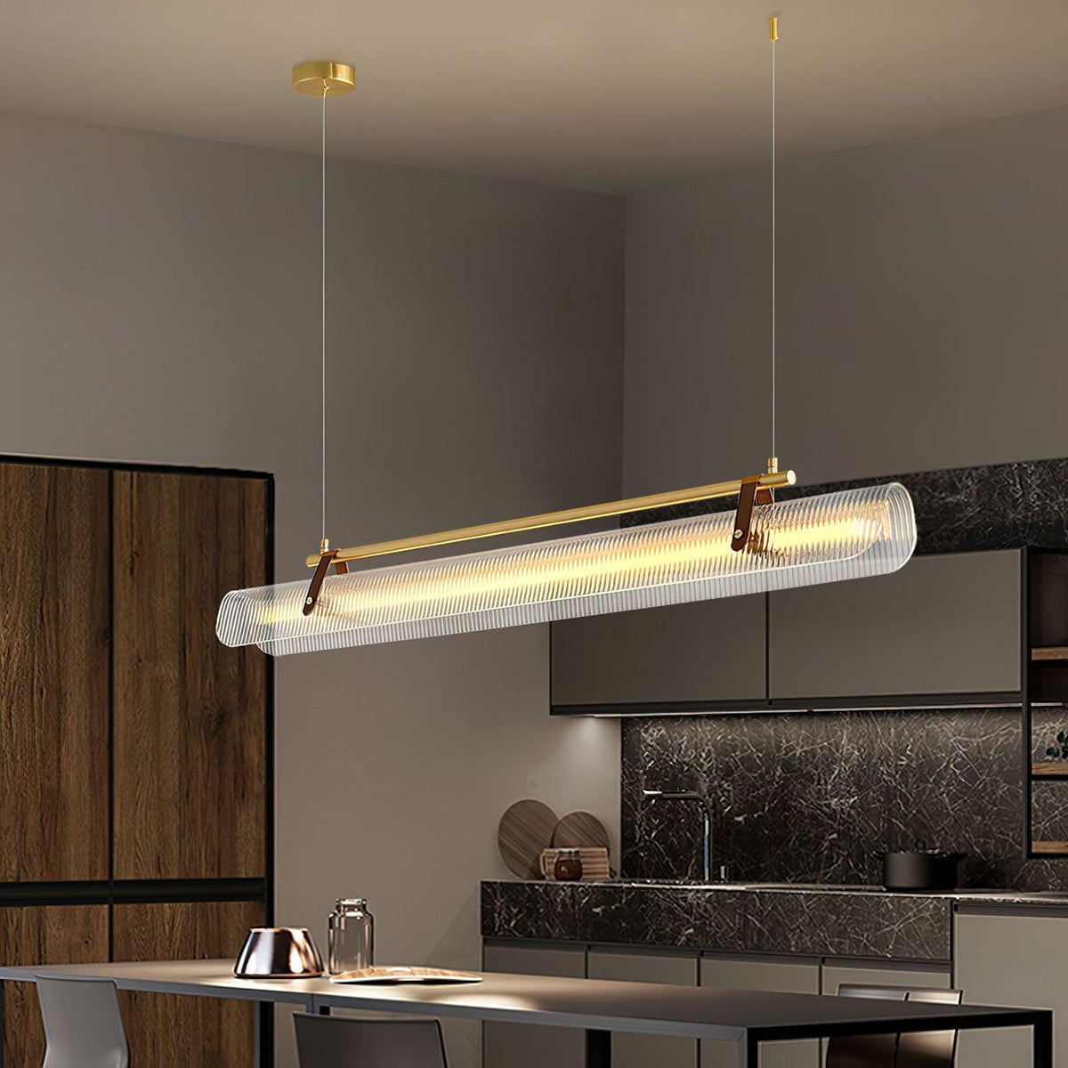 Acrylic Linear Chandelier – product view 4