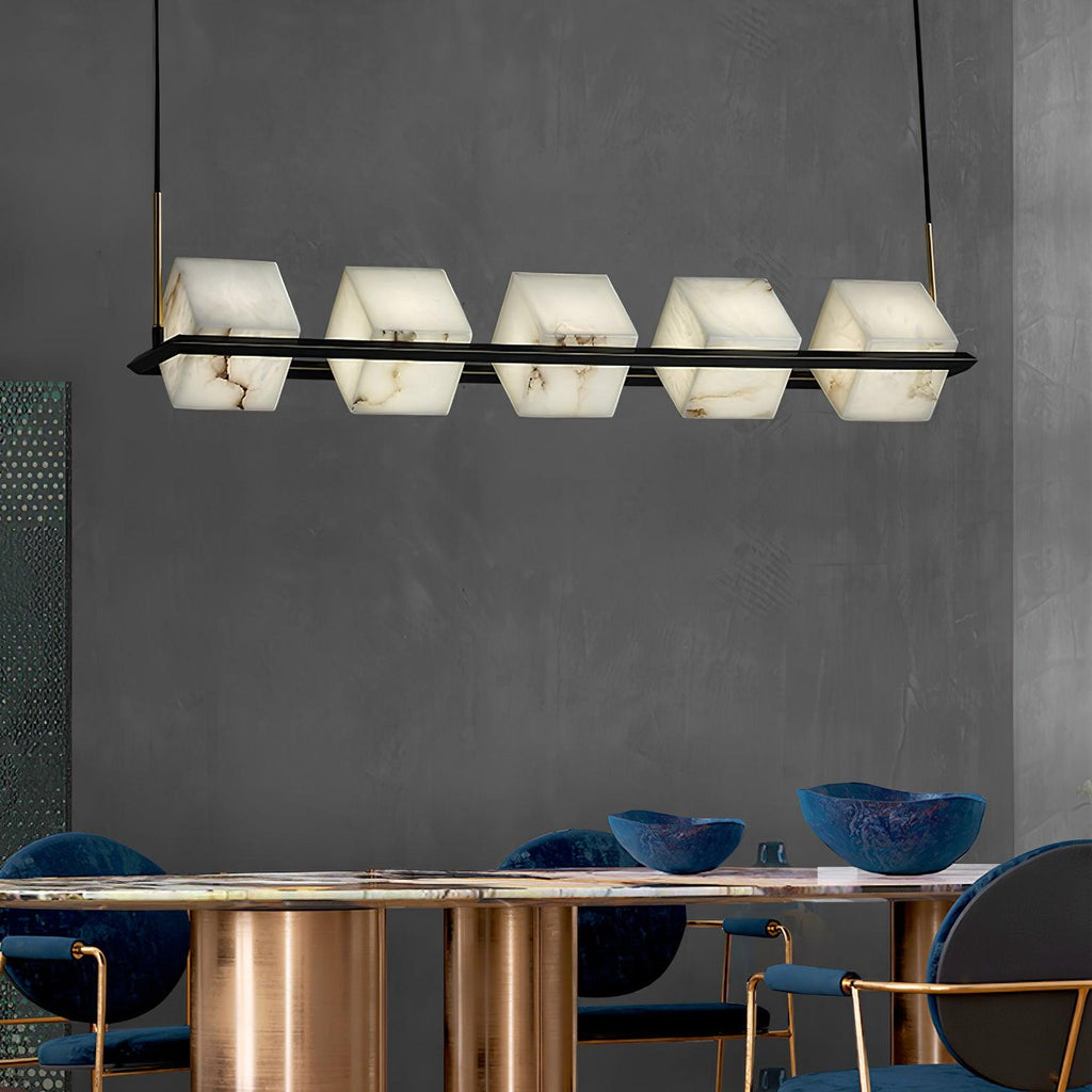 Alabaster Square Box Chandelier – product view 5
